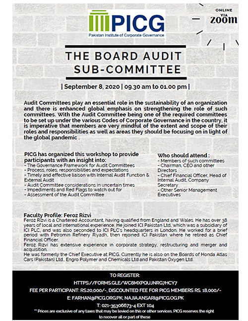 The Board Audit Sub Committee Workshop