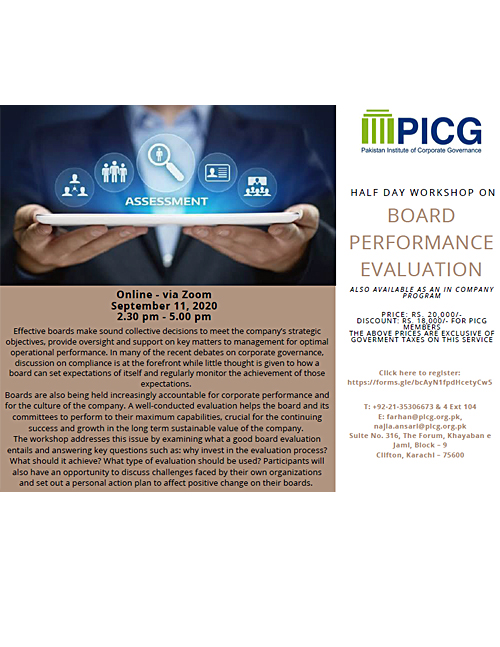 Board Performance Evaluation Workshop