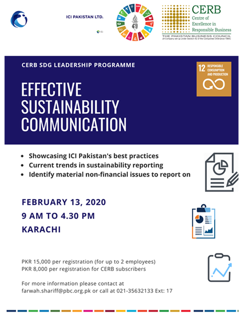 ICI Pakistan - CERB SDG Leadership Programme