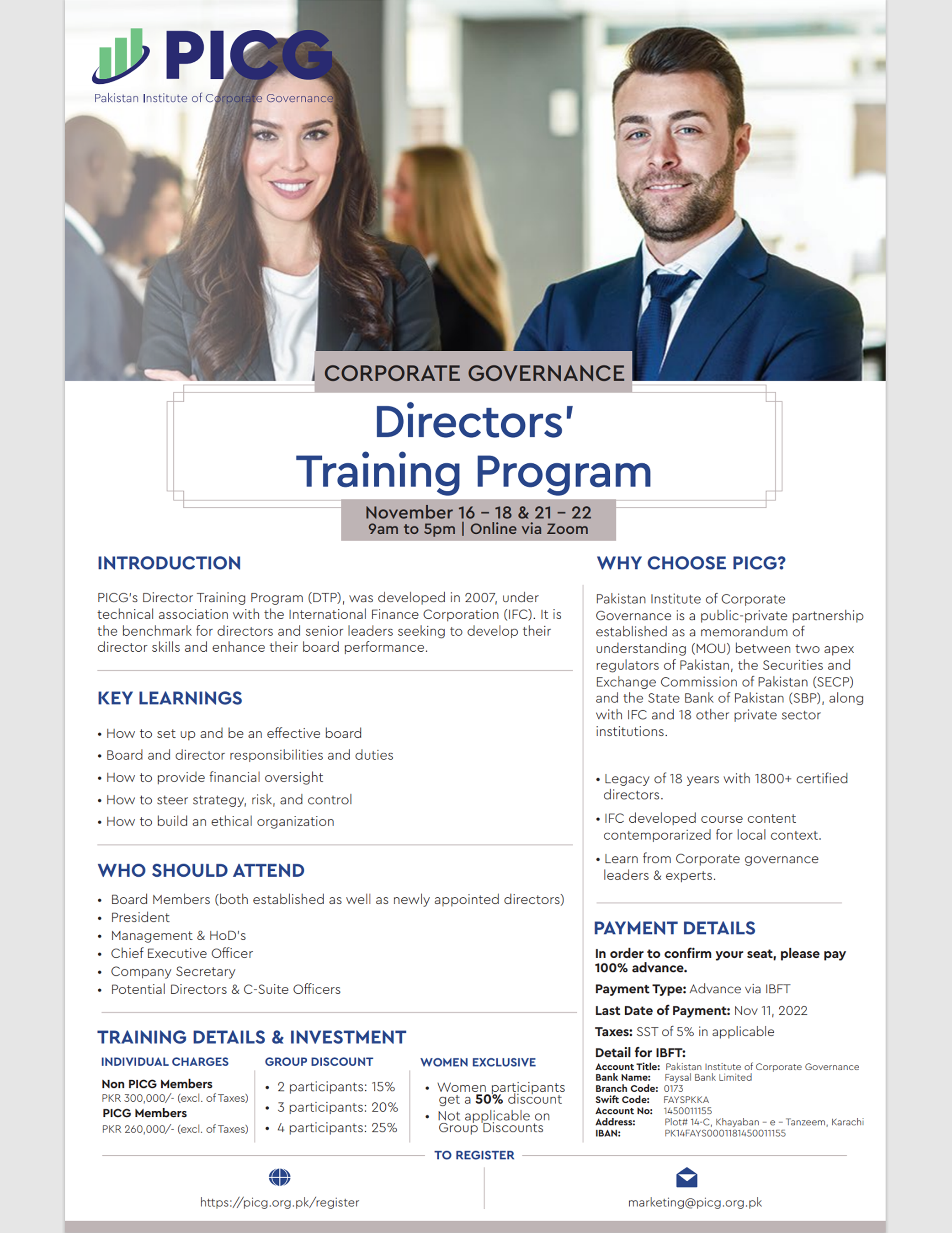 Corporate Governance Directors Training Program